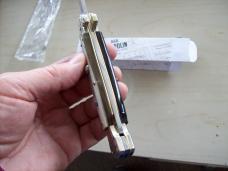 A. G. A. Campolin Lever Maltese Cross Large 9 Incher Bayonet Lockback W/Brazilian Horn Handles NIB A. G. A. Campolin Lever Maltese Cross Large 9 Incher Bayonet Lockback W/Brazilian Horn Handles NIB