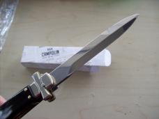 A. G. A. Campolin Lever Maltese Cross Large 9 Incher Bayonet Lockback W/Brazilian Horn Handles NIB A. G. A. Campolin Lever Maltese Cross Large 9 Incher Bayonet Lockback W/Brazilian Horn Handles NIB