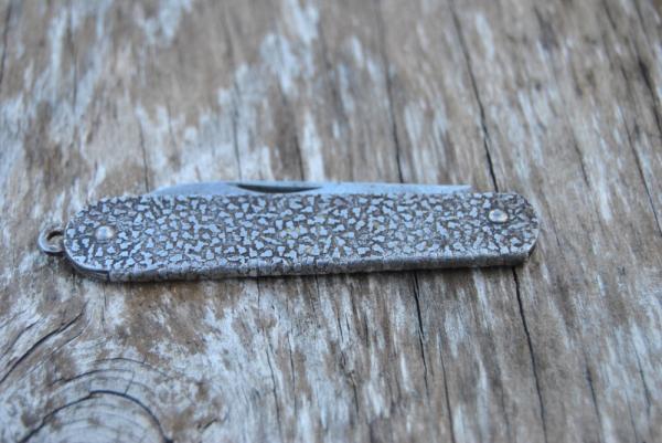 Geo. Schrade 3" One Piece Embossed Metal Handle Used Early Knife