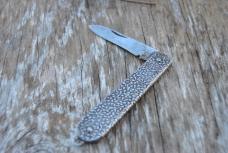 Geo. Schrade 3" One Piece Embossed Metal Handle Used Early Knife