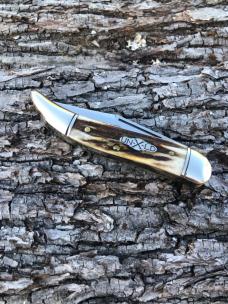 GEC 121211J BURNT STAG POWDER HORN JACK 1095 CARBON STEEL