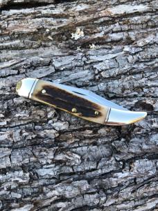 GEC 121211J BURNT STAG POWDER HORN JACK 1095 CARBON STEEL