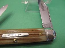Great Eastern Northfield White Owl Cowhide Jigged Bone Pattern # 681221