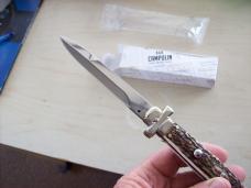 A. G. A. Campolin Lever Maltese Cross Bayonet Large 9 Incher Lockback W/Genuine Stag/Antler NIB A. G. A. Campolin Lever Maltese Cross Bayonet Large 9 Incher Lockback W/Genuine Stag/Antler NIB