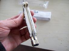 A. G. A. Campolin Lever Maltese Cross Bayonet Large 9 Incher Lockback W/Genuine Stag/Antler NIB A. G. A. Campolin Lever Maltese Cross Bayonet Large 9 Incher Lockback W/Genuine Stag/Antler NIB