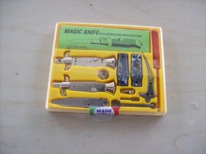 Italian Magic Knife Switchblade Kit Complete with Instructions UNUSED W/Plastic Case