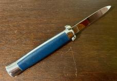 Super Automatic Out The Front, Blue Handle, Hard To Find Variation, Marked FES ROSTFREI, Unused Super Automatic Out The Front, Blue Handle, Hard To Find Variation, Marked FES ROSTFREI, Unused