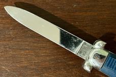 Super Automatic Out The Front, Blue Handle, Hard To Find Variation, Marked FES ROSTFREI, Unused Super Automatic Out The Front, Blue Handle, Hard To Find Variation, Marked FES ROSTFREI, Unused