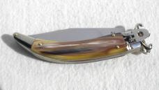 NEW A.G.A. CAMPOLIN SHELL PULLER GORGEOUS BRAZILIAN HORN LEVER LOCK NICKEL SILVER BOLSTERS