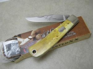 Case XX USA TB61546 Bone 2011 Backpocket Knife in Box w/Leather Lanyard