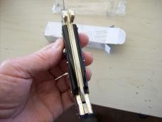 A. G. A. Campolin Lever Maltese Cross Large 9 Incher Bayonet Lockback W/Brazilian Horn Handles NIB A. G. A. Campolin Lever Maltese Cross Large 9 Incher Bayonet Lockback W/Brazilian Horn Handles NIB