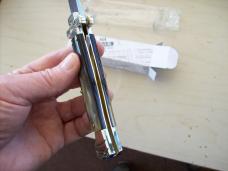 A. G. A. Campolin Lever Maltese Cross Large 9 Incher Bayonet Lockback W/Brazilian Horn Handles NIB A. G. A. Campolin Lever Maltese Cross Large 9 Incher Bayonet Lockback W/Brazilian Horn Handles NIB