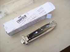 A. G. A. Campolin Lever Maltese Cross Large 9 Incher Bayonet Lockback W/Brazilian Horn Handles NIB A. G. A. Campolin Lever Maltese Cross Large 9 Incher Bayonet Lockback W/Brazilian Horn Handles NIB