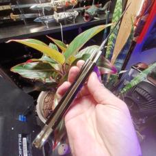 2021 AGA CAMPOLIN SICILIAN 12" SWITCHBLADE MADE IN MANIAGO ITALY. THE BLADE IS MIRROR POLISHED STAIN