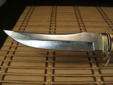SCHRADE UNCLE HENRY 153UH GOLDEN SPIKE USA UNUSED OLDER HIGH CARBON STEEL KNIFE, SHEATH, STONE & BOX