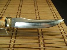 SCHRADE UNCLE HENRY 153UH GOLDEN SPIKE USA UNUSED OLDER HIGH CARBON STEEL KNIFE, SHEATH, STONE & BOX