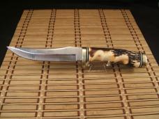 SCHRADE UNCLE HENRY 153UH GOLDEN SPIKE USA UNUSED OLDER HIGH CARBON STEEL KNIFE, SHEATH, STONE & BOX