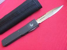 Microtech 2002 ULTRATECH D/E Satin Serrated OTF Switchblade Knife - New In Box w/Paperwork ! Microtech 2002 ULTRATECH D/E Satin Serrated OTF Switchblade Knife - New In Box w/Paperwork !