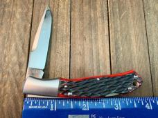 Moki Ares 533 Red and Black Jigged Bone VG-10 Seki Japan Moki Ares 533 Red and Black Jigged Bone VG-10 Seki Japan