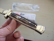A. G. A. Campolin Lever Maltese Cross Bayonet Large 9 Incher Lockback W/Genuine Stag/Antler NIB A. G. A. Campolin Lever Maltese Cross Bayonet Large 9 Incher Lockback W/Genuine Stag/Antler NIB