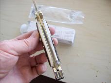 A. G. A. Campolin Lever Maltese Cross Bayonet Large 9 Incher Lockback W/Genuine Stag/Antler NIB A. G. A. Campolin Lever Maltese Cross Bayonet Large 9 Incher Lockback W/Genuine Stag/Antler NIB