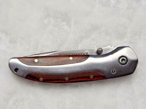 Vintage Winchester Single Blade Linerlock Pocket Knife With Belt Clip