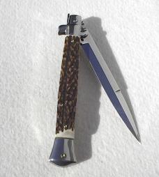 NEW FRANK BELTRAME 11" GENUINE STAG ITALIAN STILETTO
