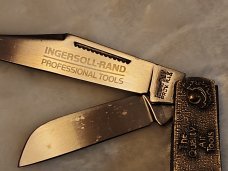 VINTAGE IMPERIAL USA INGERSOLL RAND ADVERTISING 3 BLADE STOCKMAN POCKET KNIFE