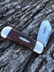 GEC NORTHFIELD 452112 KING WOOD ROUGHNECK JACK #23 OF 25 MADE 1095 CARBON STEEL KNIVE 
