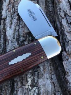 GEC NORTHFIELD 452112 KING WOOD ROUGHNECK JACK #23 OF 25 MADE 1095 CARBON STEEL KNIVE 