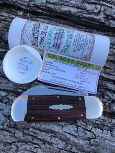 GEC NORTHFIELD 452112 KING WOOD ROUGHNECK JACK #23 OF 25 MADE 1095 CARBON STEEL KNIVE 