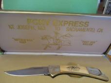 Case XX 1985 Pony Express 125th Anniversary Fossilized Ivory Pattern # IV158LSSP Case XX 1985 Pony Express 125th Anniversary Fossilized Ivory Pattern # IV158LSSP