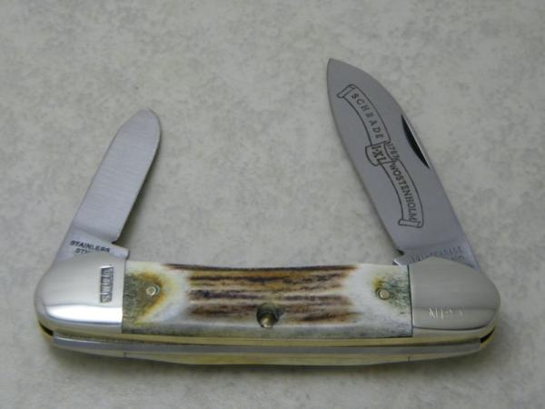Schrade Wostenholm IXL Sheffield England Stag Canoe Knife Schrade Wostenholm IXL Sheffield England Stag Canoe Knife
