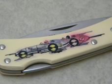 Schrade + USA SC515 Scrimshaw Rolling Thunder Collection Lockback Knife & Pouch in Box Schrade + USA SC515 Scrimshaw Rolling Thunder Collection Lockback Knife & Pouch in Box