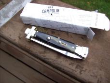 A. G. A. Campolin Lever Maltese Cross Large 9 Incher Bayonet Lockback W/Brazilian Horn Handles NIB A. G. A. Campolin Lever Maltese Cross Large 9 Incher Bayonet Lockback W/Brazilian Horn Handles NIB