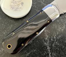 Great Eastern Cutlery Tidioute #452112T STL Lumber Jack, Smooth Black Buffalo Horn Handle, GEC 45 Great Eastern Cutlery Tidioute #452112T STL Lumber Jack, Smooth Black Buffalo Horn Handle, GEC 45