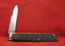  VINTAGE GEORGE WOSTENHOLM ENGLAND I*XL ENGLISH JACK CHECKERD BONE 1890-1930