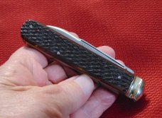  VINTAGE GEORGE WOSTENHOLM ENGLAND I*XL ENGLISH JACK CHECKERD BONE 1890-1930