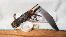 Great Eastern Cutlery 971119 Autumn Gold Jigged Bone Knife NEW, MINT in Tube, Waxed Paper and Button