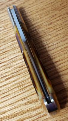 Great Eastern Cutlery 971119 Autumn Gold Jigged Bone Knife NEW, MINT in Tube, Waxed Paper and Button