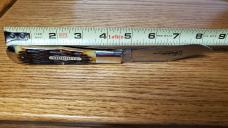 Great Eastern Cutlery 971119 Autumn Gold Jigged Bone Knife NEW, MINT in Tube, Waxed Paper and Button