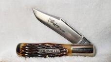 Great Eastern Cutlery 971119 Autumn Gold Jigged Bone Knife NEW, MINT in Tube, Waxed Paper and Button
