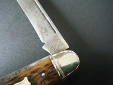 KEEN KUTTER 3 BLADE 3 7/8" BROWN PICK-BONE STOCKMAN IN USED CONDITION KEEN KUTTER 3 BLADE 3 7/8" BROWN PICK-BONE STOCKMAN IN USED CONDITION