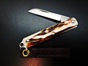 Great Eastern Cutlery #05 PPP SHEEPSFOOT KEYCHAIN KNIFE SAMBAR STAG GEC 053121