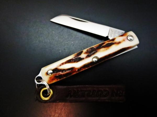 Great Eastern Cutlery #05 PPP SHEEPSFOOT KEYCHAIN KNIFE SAMBAR STAG GEC 053121 Great Eastern Cutlery #05 PPP SHEEPSFOOT KEYCHAIN KNIFE SAMBAR STAG GEC 053121