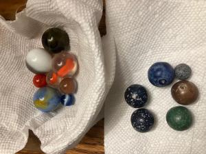 CIVIL WAR 6 INDIAN TYPE MARBLES PLUS OTHERS
