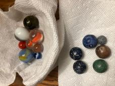 CIVIL WAR 6 INDIAN TYPE MARBLES PLUS OTHERS