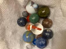 CIVIL WAR 6 INDIAN TYPE MARBLES PLUS OTHERS