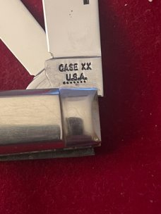 1973 Case XX USA 7 Dots 6205 R Derlin Handle Razor With Tiered Nickel Silver Bolster & Blades