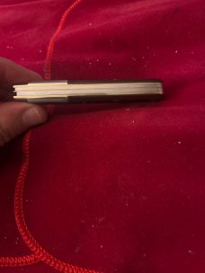 1973 Case XX USA 7 Dots 6205 R Derlin Handle Razor With Tiered Nickel Silver Bolster & Blades